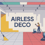 Illustration airless deco application sur murs et plafonds moderne