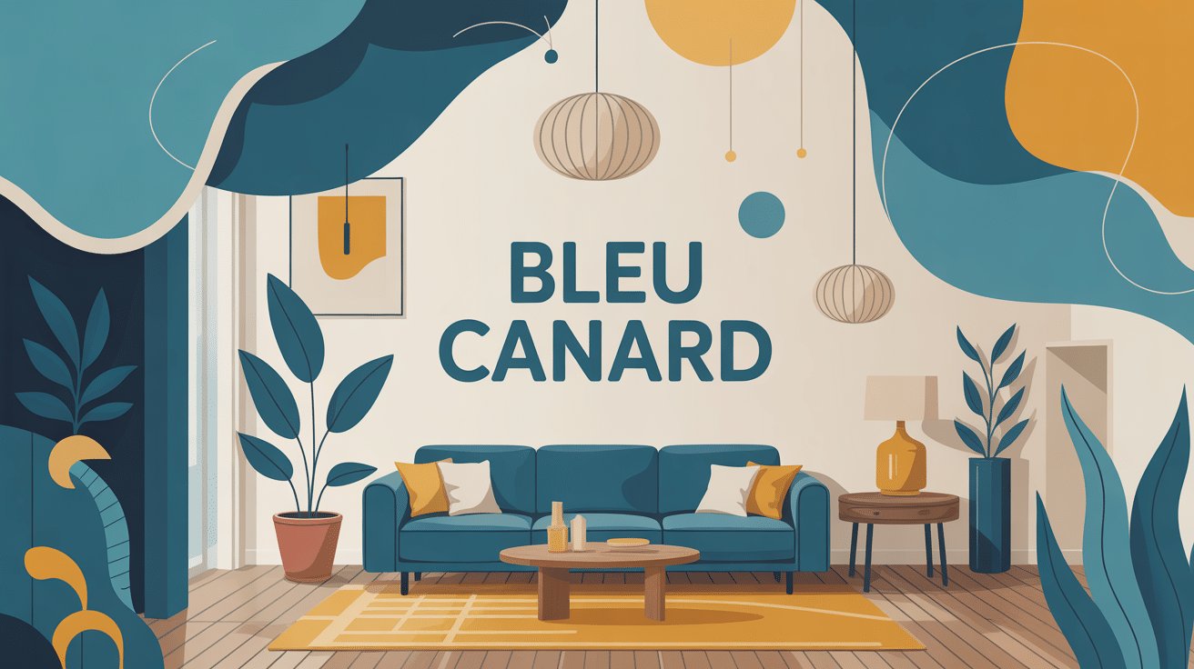 bleu canard avec quelle couleur décoration stylée ambiance chaleureuse