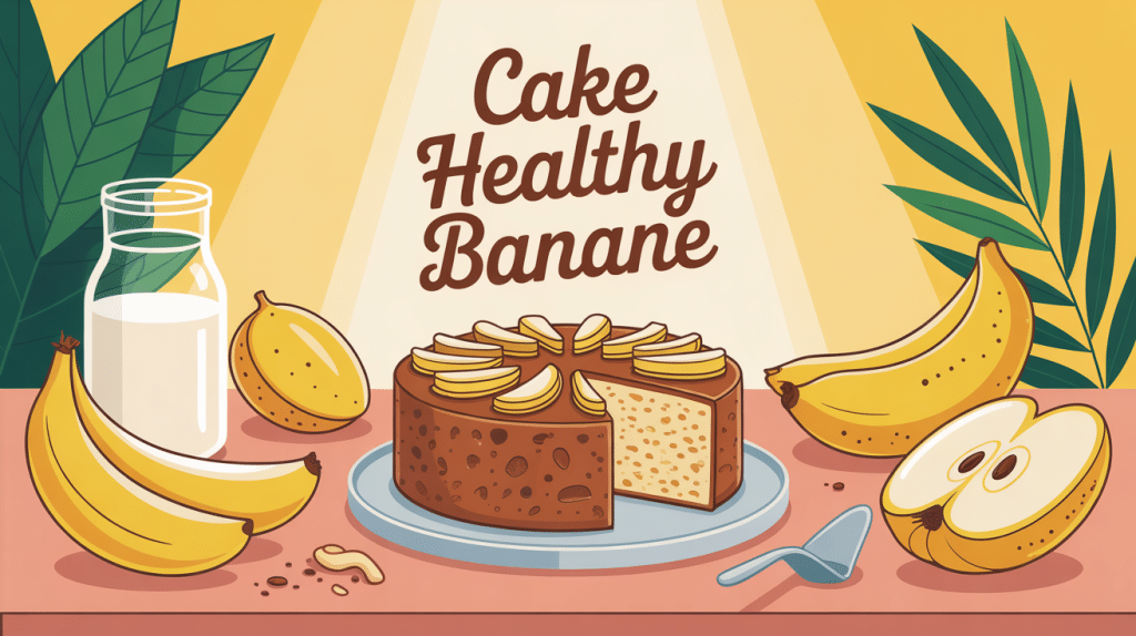 illustration cake healthy banane gourmand