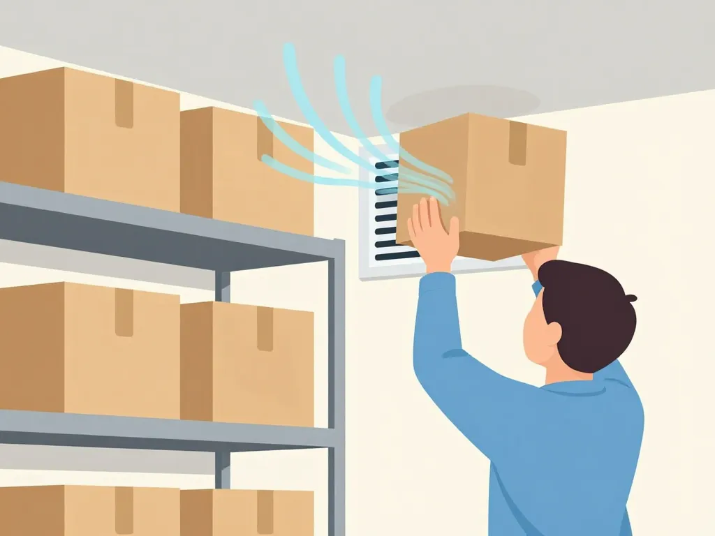 cave humide comment faire aération rangement illustration