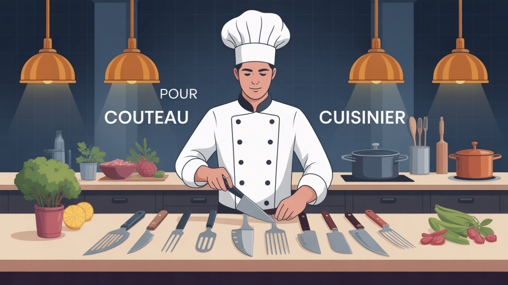 illustration couteau pour cuisinier chef sélection