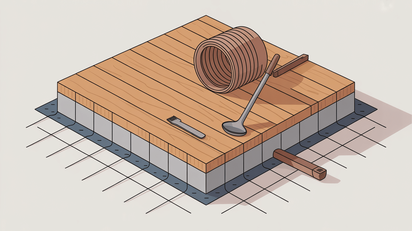 illustration différence entre dalle et chape vue en coupe