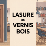 Image montrant la difference entre lasure et vernis bois