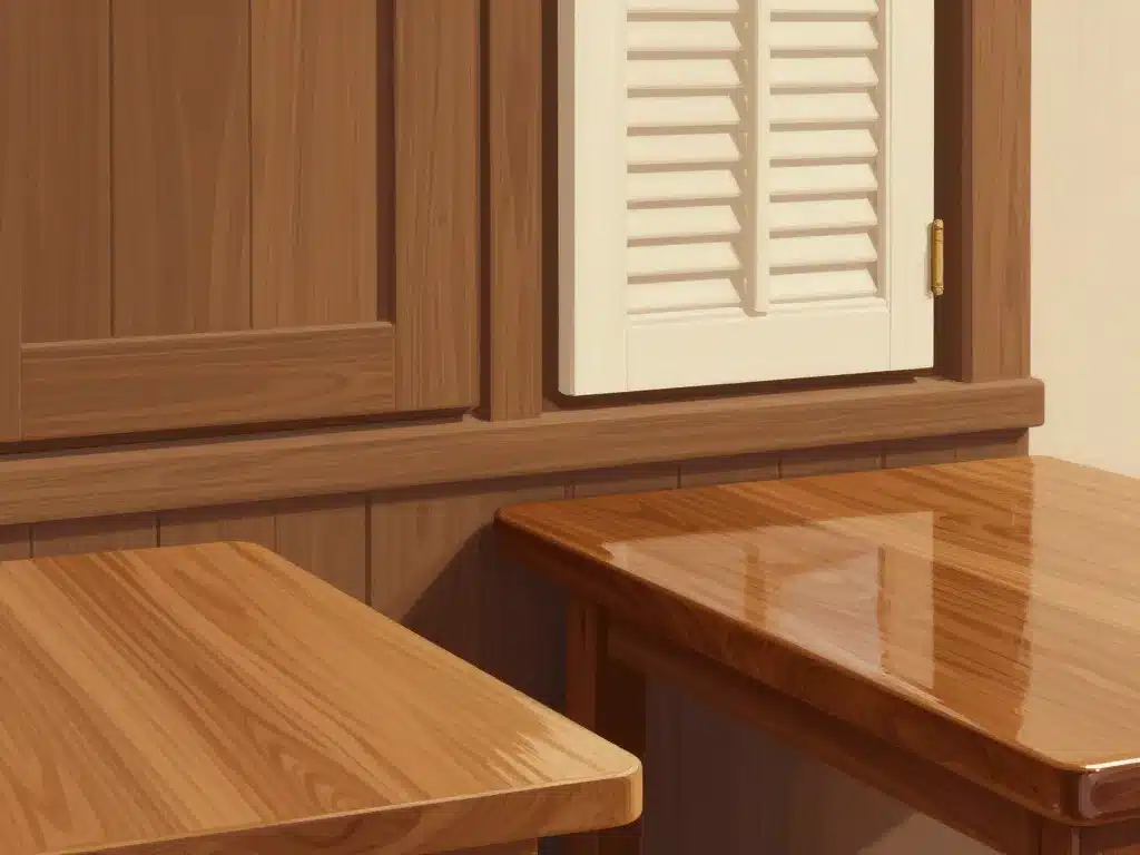 Aspect visuel difference entre lasure et vernis bois