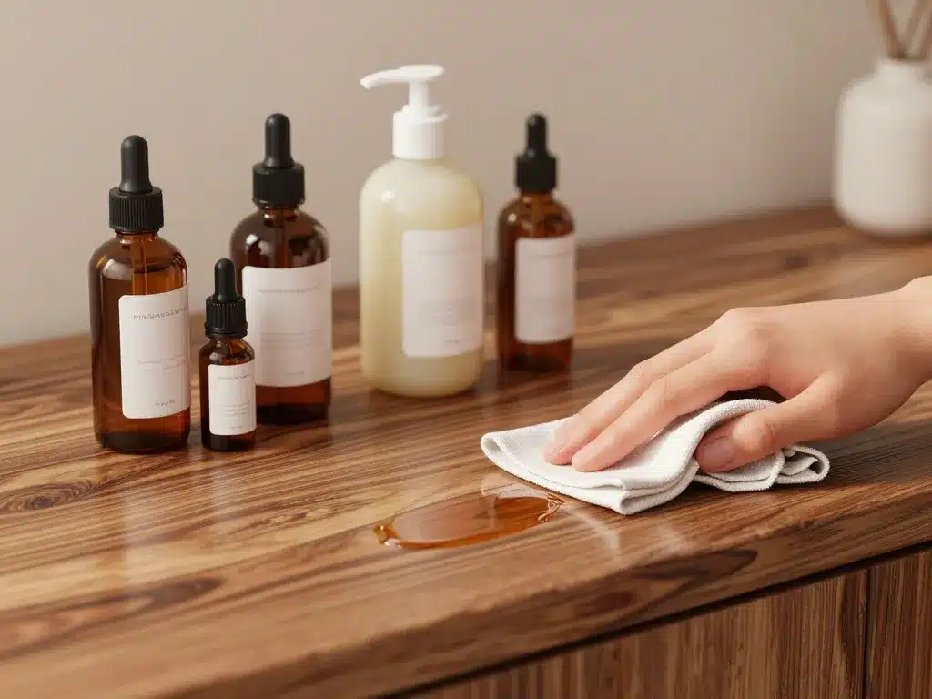 application huile protection plan de travail bois