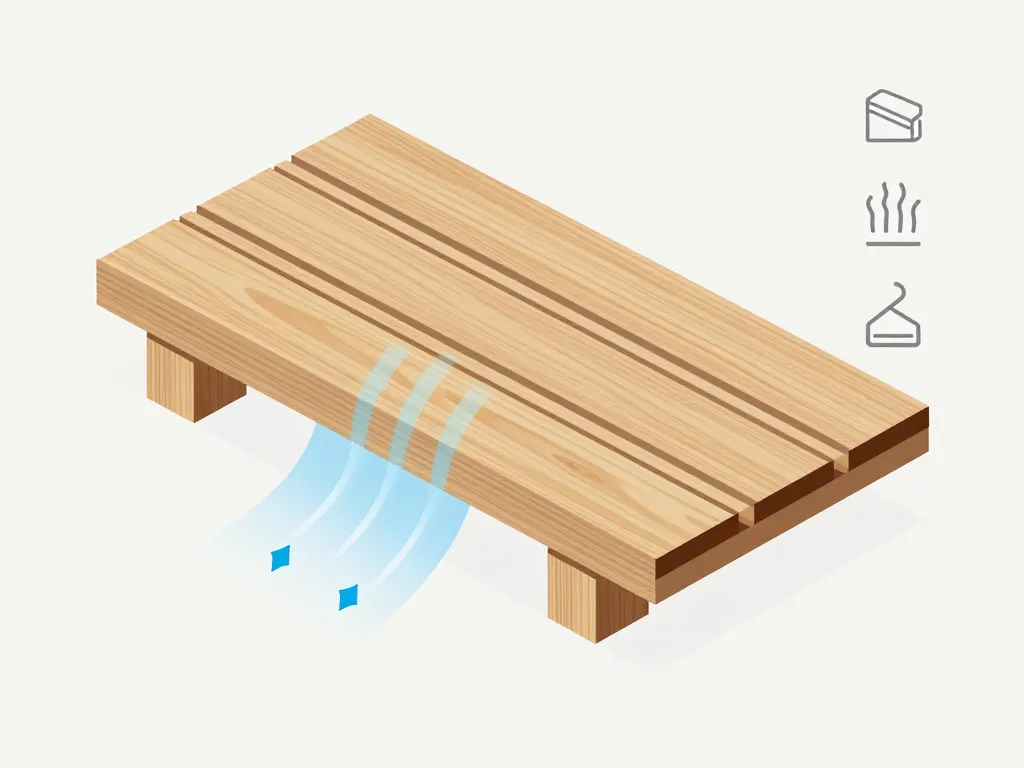 Diagramme concept espace entre lame de terrasse ventilation humidité