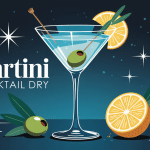 illustration moderne martini cocktail dry