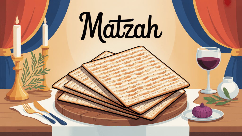 matzah pain azyme traditionnel style illustration vectorielle