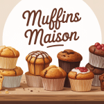 Photo muffins maison variés sur table conviviale