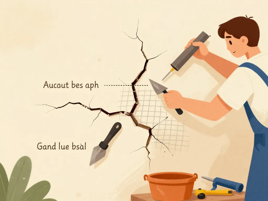 mur fissuré comment réparer étapes réparation