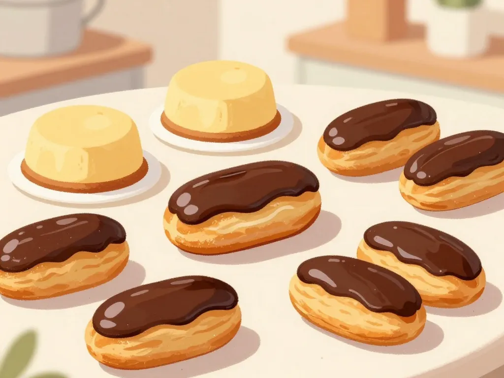 Nappage chocolat sur pâtisseries maison