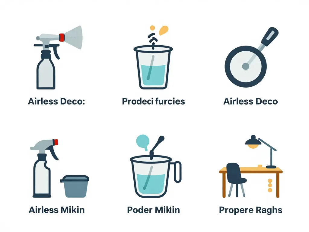 Diagramme préparation airless deco support machine produit