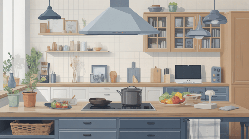 prise plan de travail legrand intégrée dans cuisine et bureau