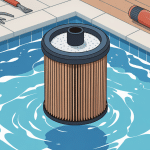 Illustration de quand changer sable filtre piscine avec eau claire