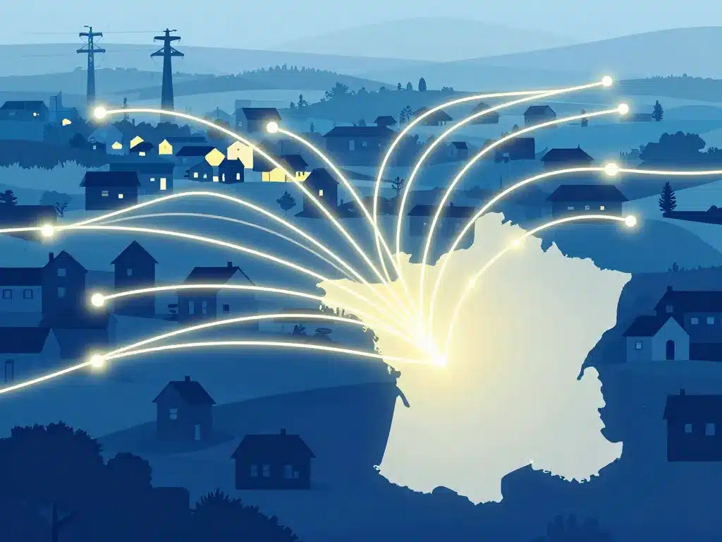 quand est arrivé l'électricité dans les maisons carte france villes et campagnes