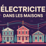 quand est arrivé l'électricité dans les maisons image vectorielle ambiance optimiste