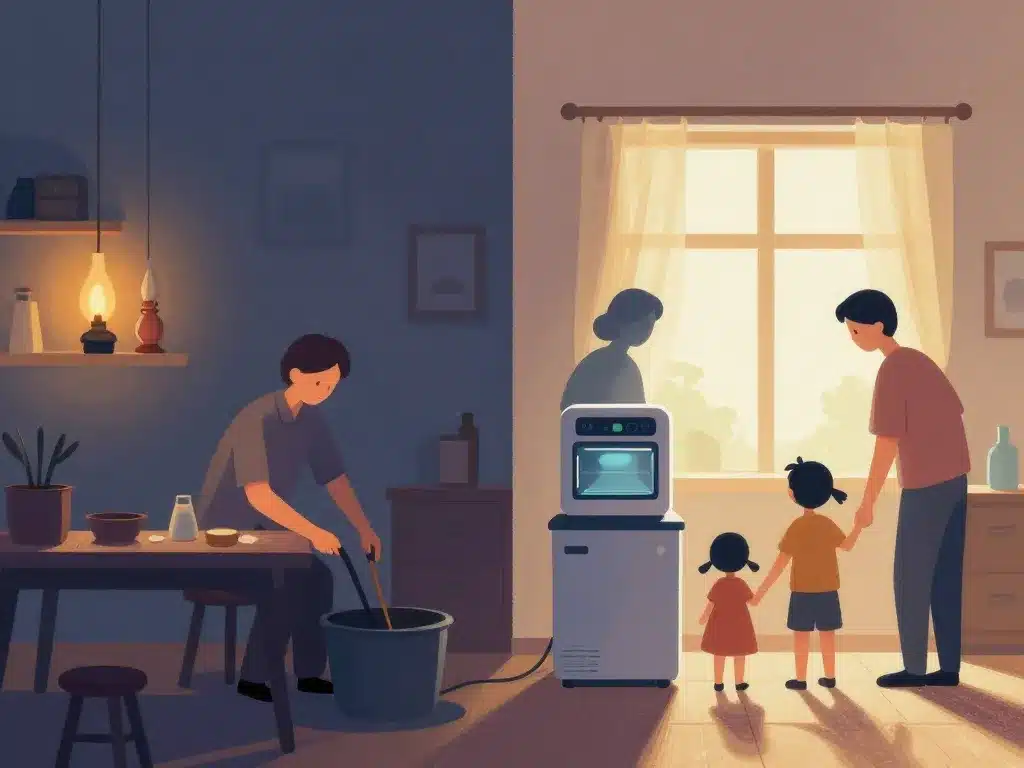 quand est arrivé l'électricité dans les maisons vie quotidienne contraste