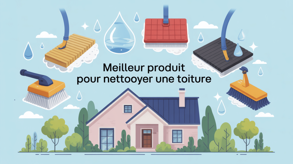 illustration nettoyage toiture différents matériaux