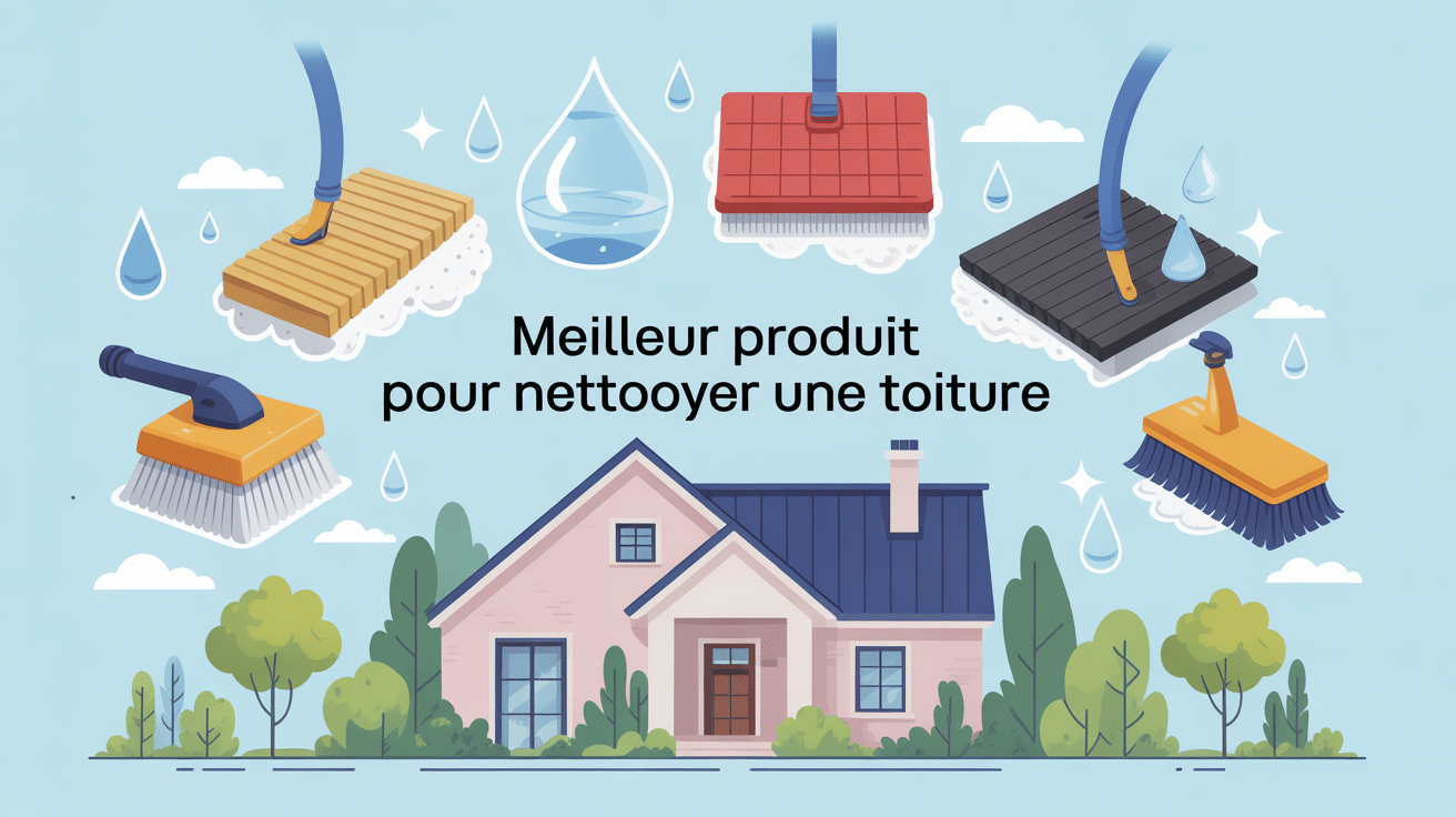 illustration nettoyage toiture différents matériaux