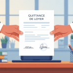 quittance de loyer stylisée échange bureau professionnel