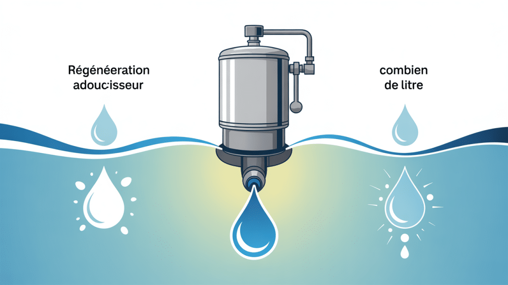 Illustration technique sur la régénération adoucisseur combien de litre