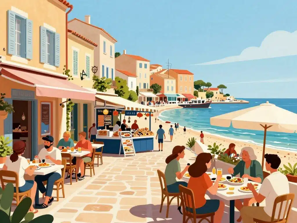 restaurant hyeres illustration diversité restaurants et quartiers