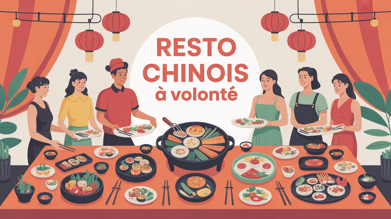 resto chinois a volonté buffet festif avec plats asiatiques variés