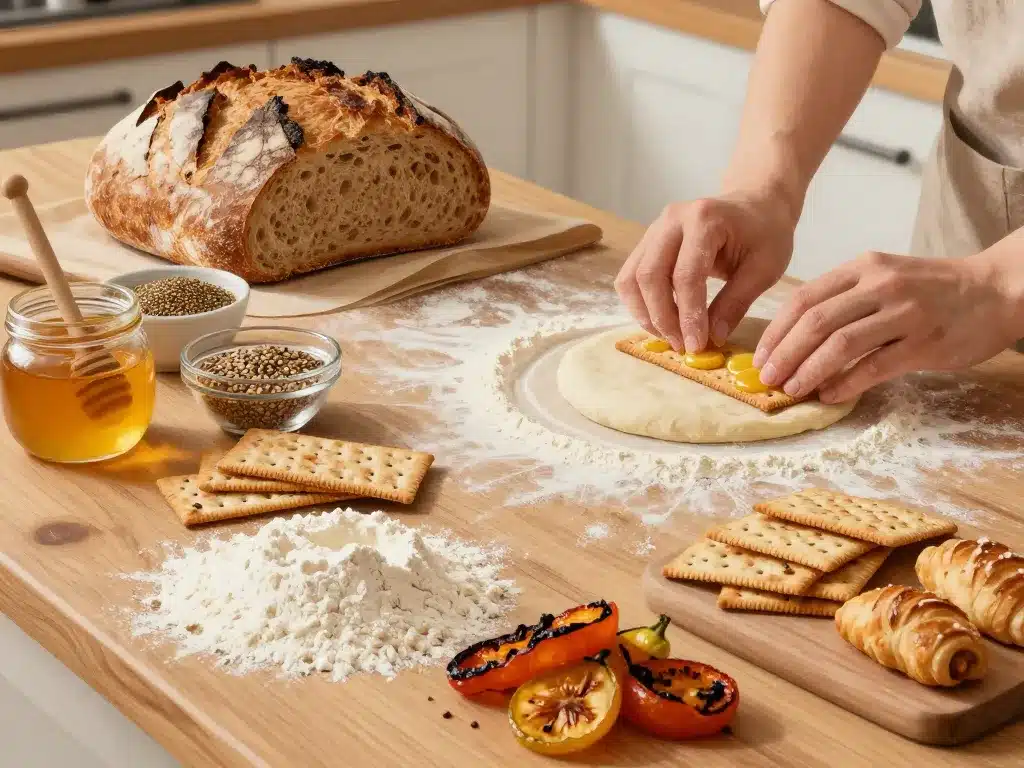 Rye pain crackers pâtisseries cuisine