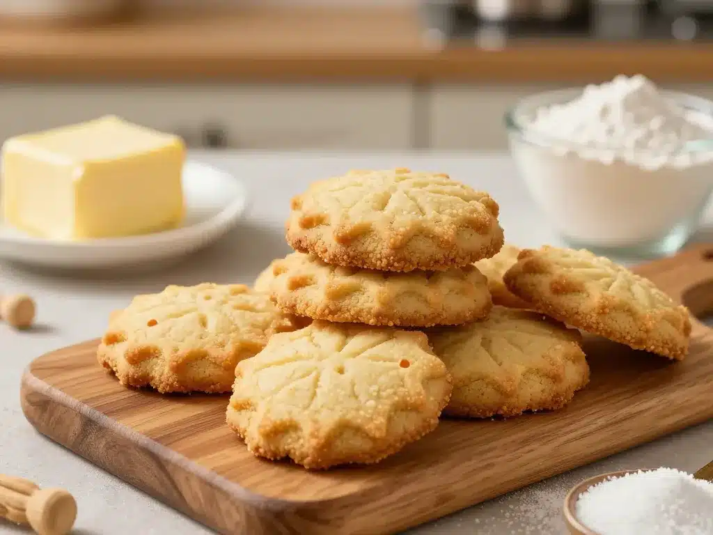 shortbread écossais classique sur planche