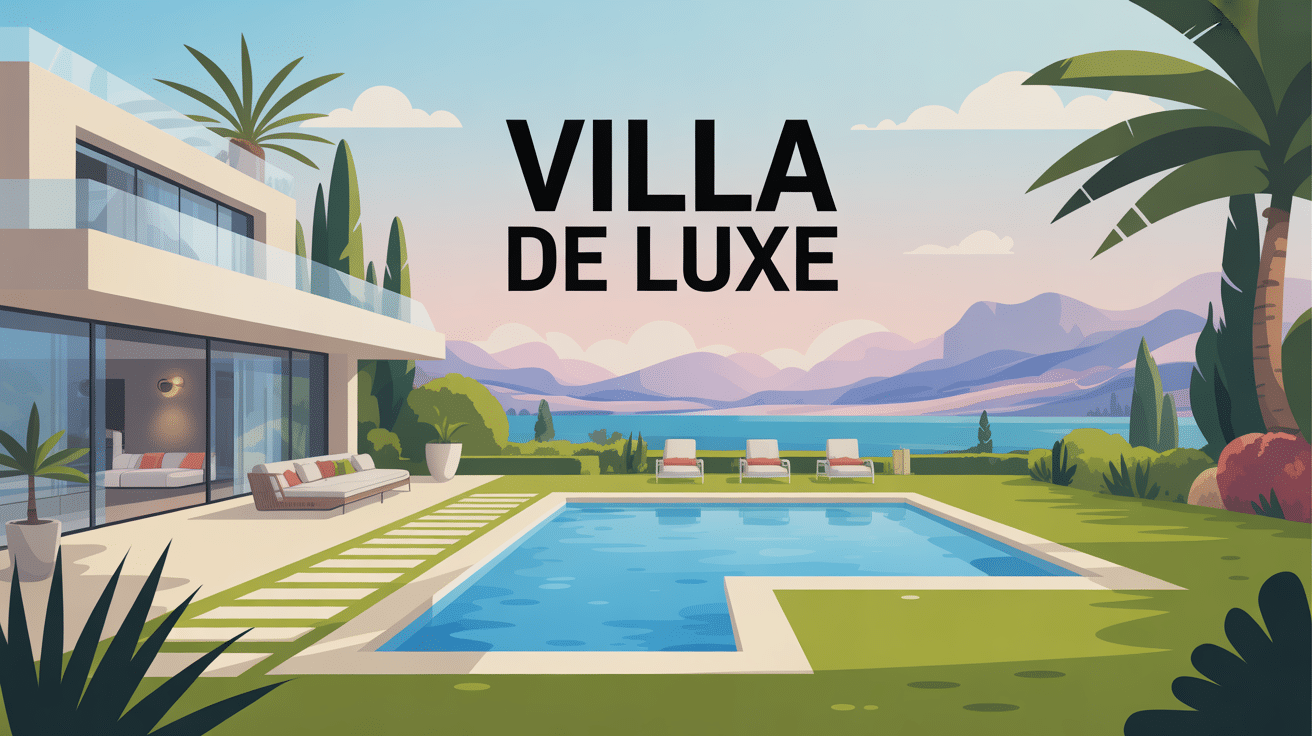 villa de luxe moderne avec piscine à débordement et jardin stylisé
