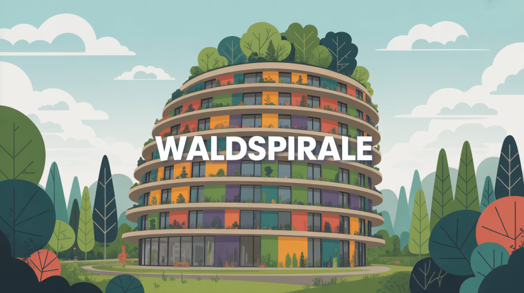 illustration vectorielle waldspirale façade colorée