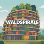 illustration vectorielle waldspirale façade colorée