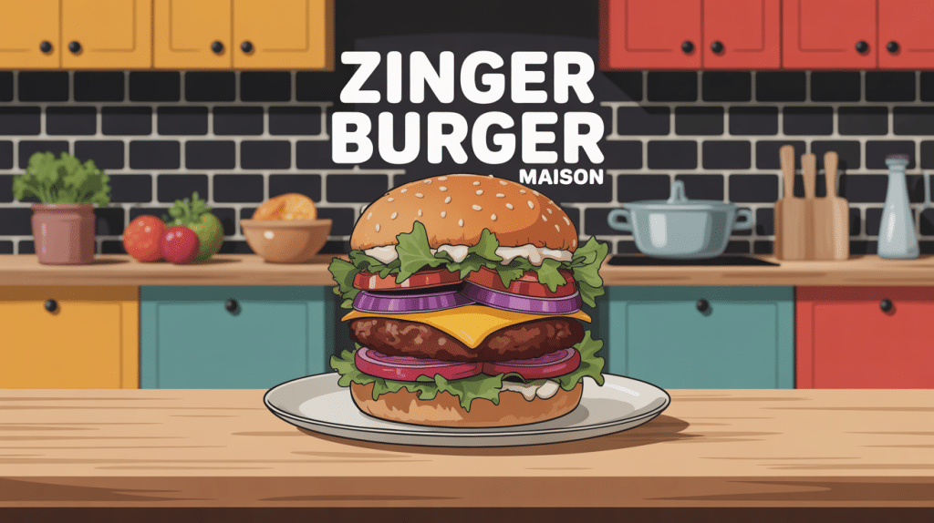 zinger burger maison appétissant et croustillant