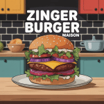 zinger burger maison appétissant et croustillant