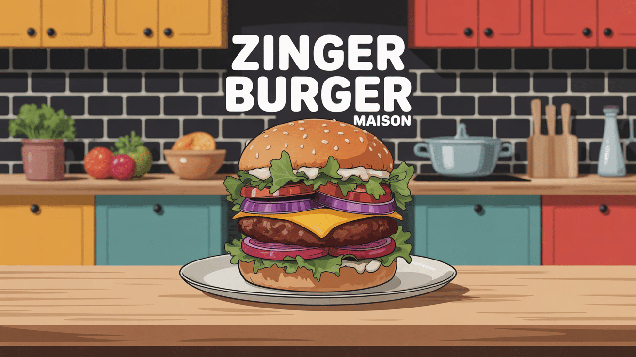 zinger burger maison appétissant et croustillant