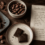 chocolat noir pour regime sur assiette