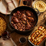 accompagnement coq au vin cocotte et garnitures