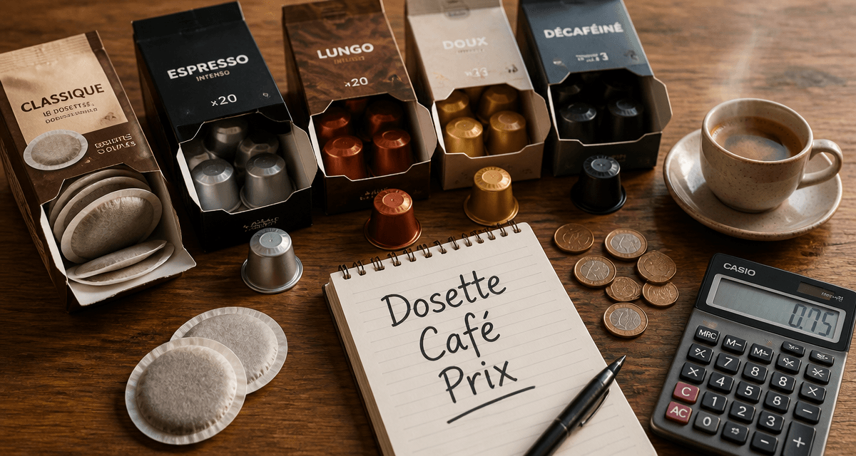 Dosette café prix, différents types et calcul du coût