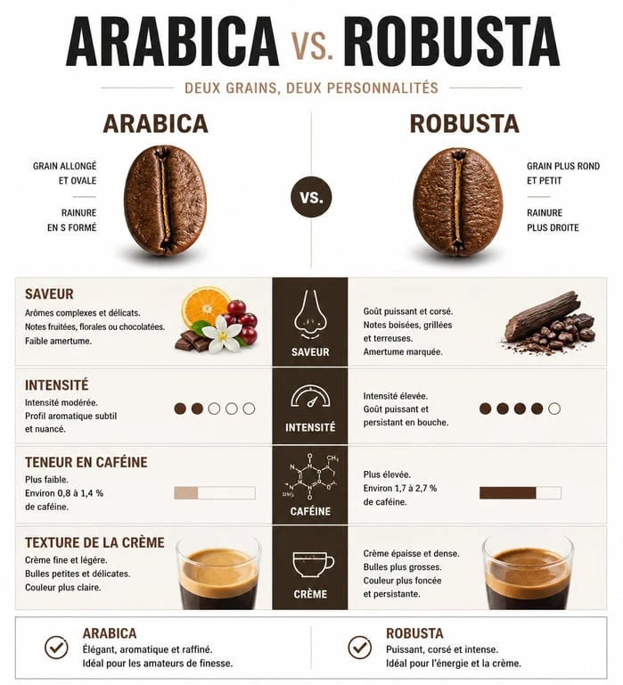 Comparatif Arabica vs Robusta pour choisir son meilleur café Senseo