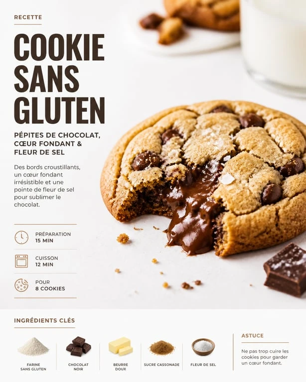 Cookies sans gluten aux pépites de chocolat et fleur de sel