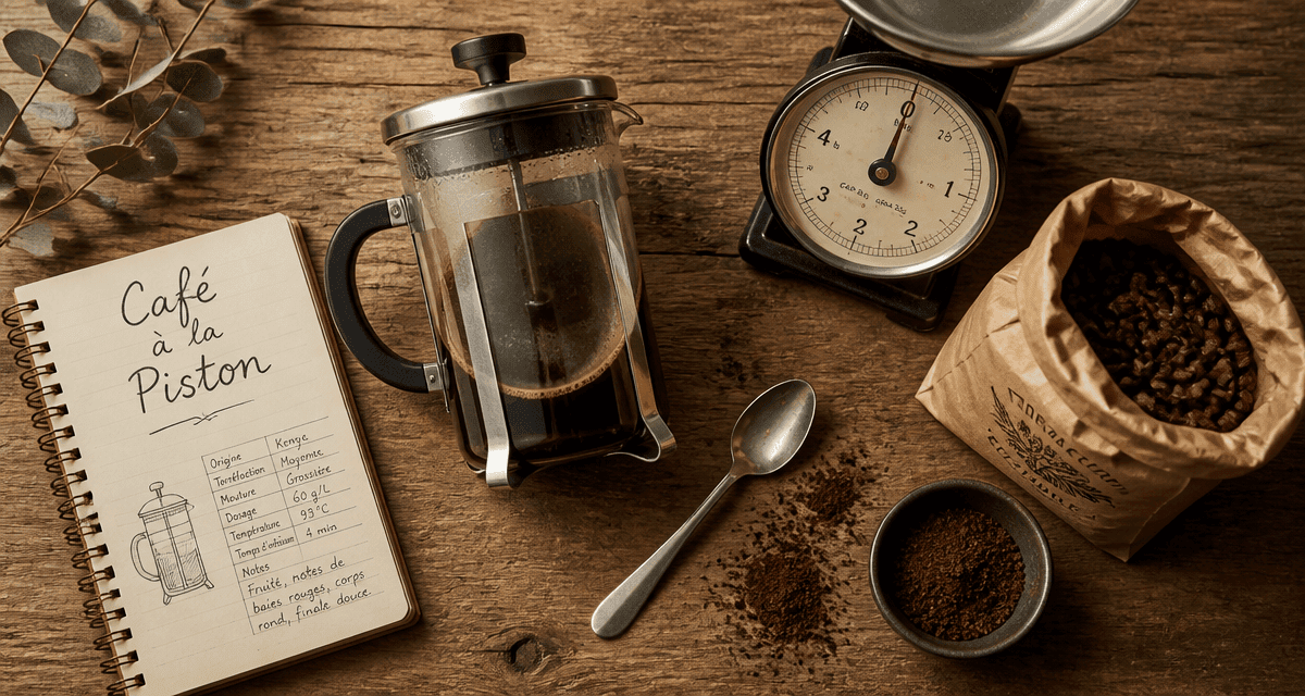 meilleure cafetière à piston en verre sur table bois
