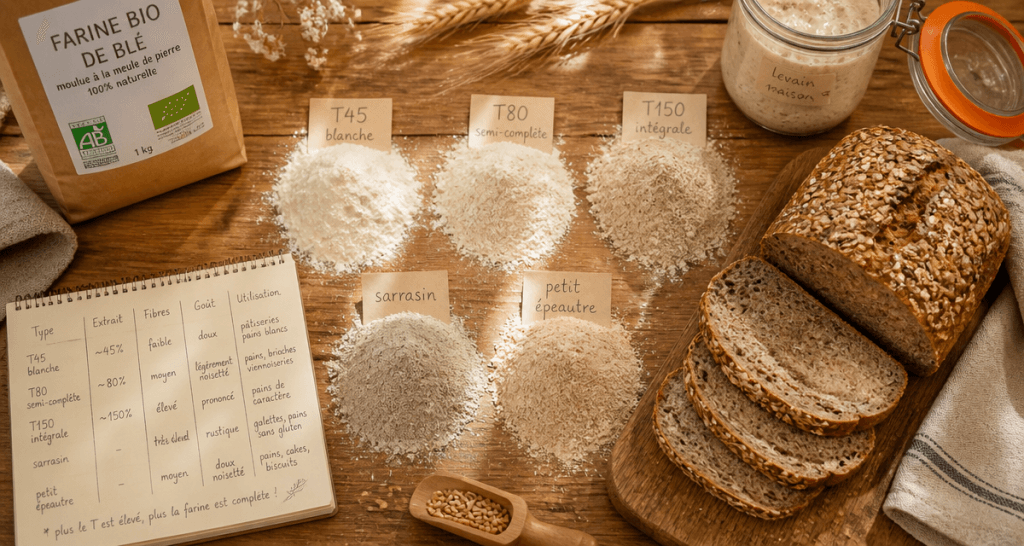 Meilleure farine pour la sante comparaison T150 raffinée