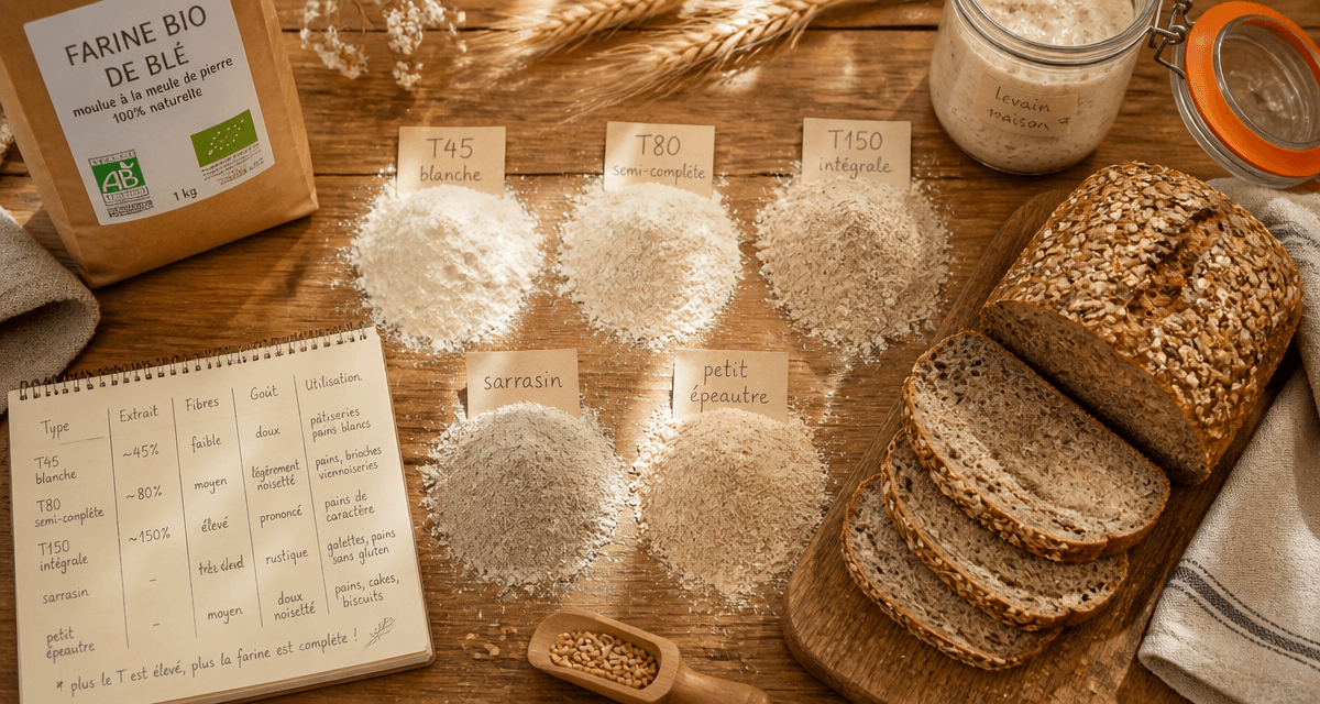 Meilleure farine pour la sante comparaison T150 raffinée
