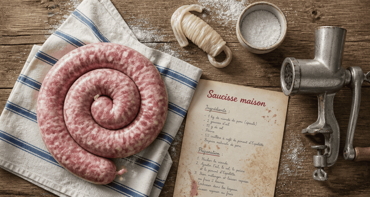 Peut-on acheter des boyaux à saucisses en grande surface, saucisse maison sur plan de travail