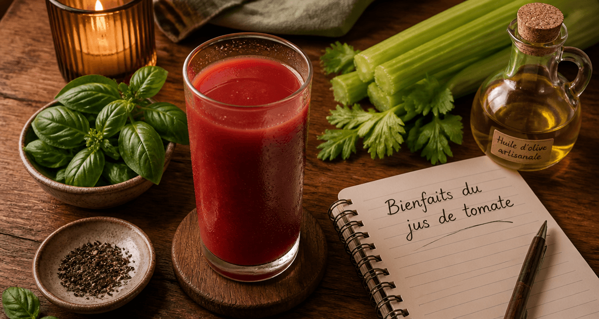 peut on boire du jus de tomate le soir verre basilic