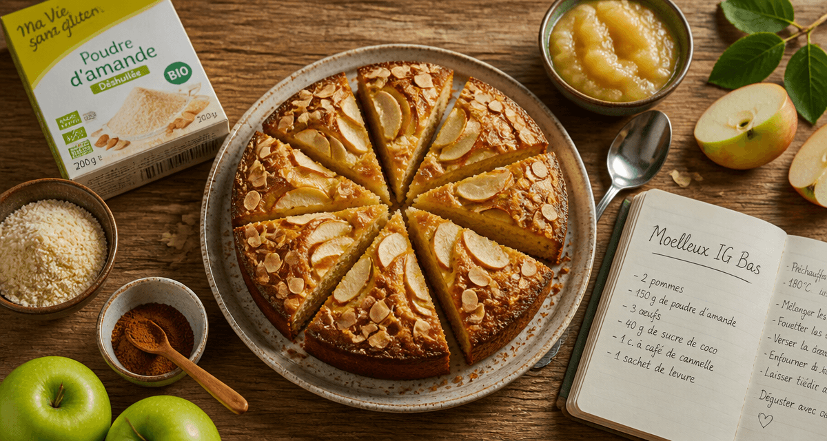 recette gâteau sans sucre pour diabétique pommes amandes