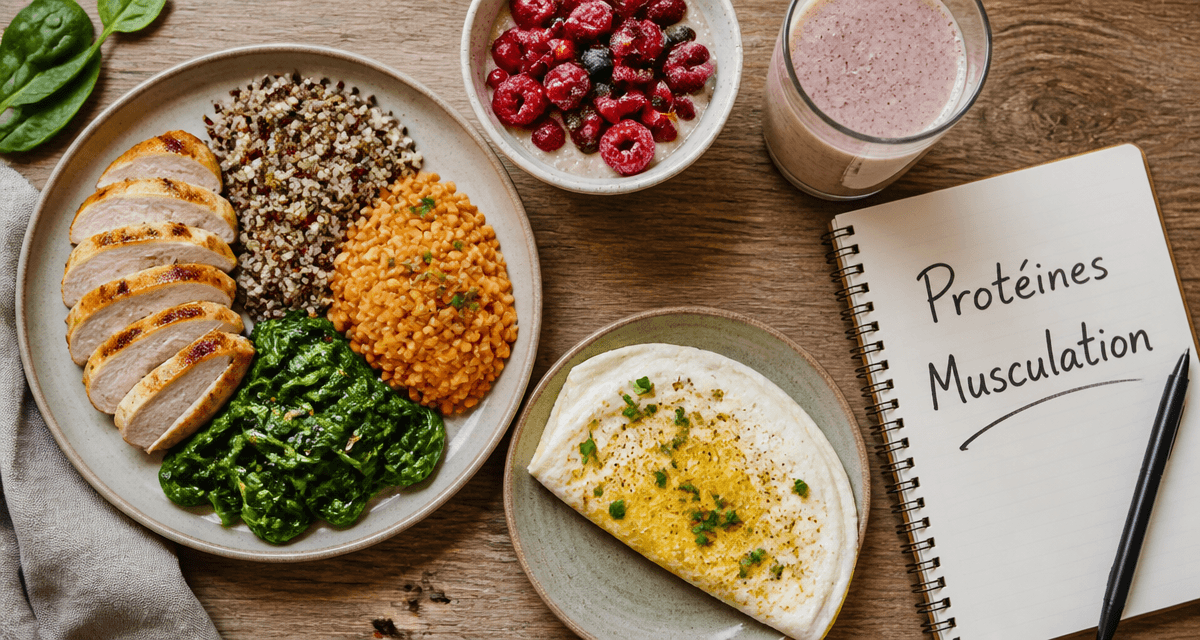 recette riche en proteine musculation assiette meal prep