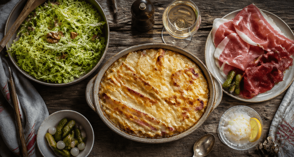 tartiflette accompagnement salade charcuterie