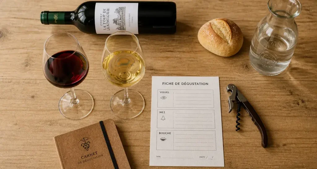 Apprendre vin : dégustation, visuel nez bouche en 3 étapes