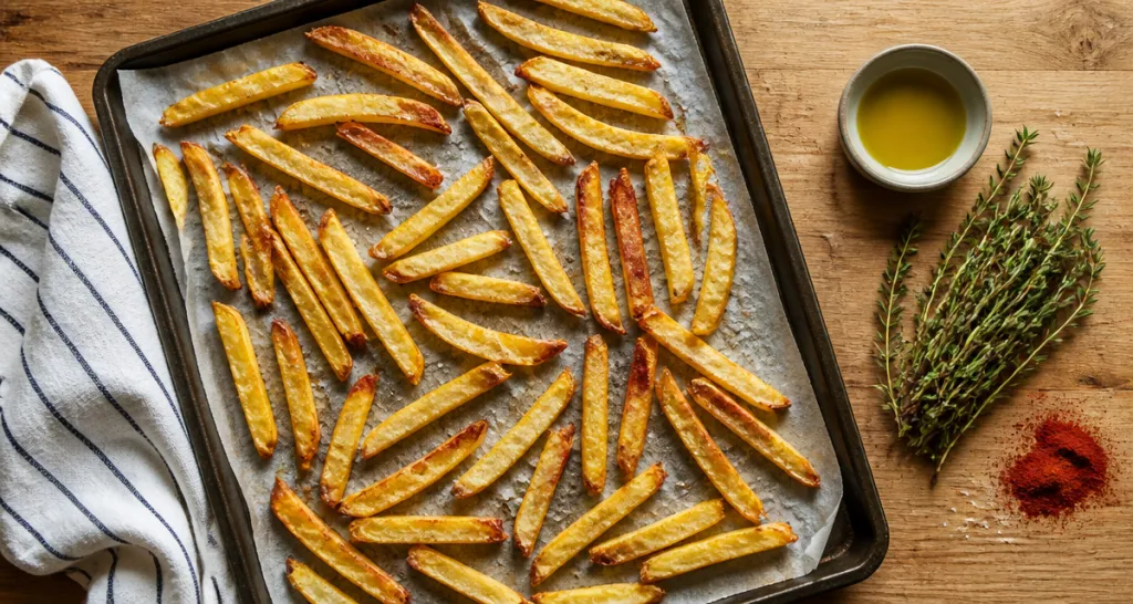 comment faire frite au four dorée et croustillante